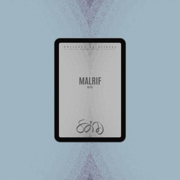 couveture de nouvelle du projet "Horizons parallèles Espaces négatifs" sur liseuse