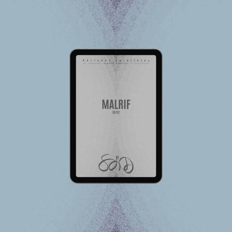 couveture de nouvelle du projet "Horizons parallèles Espaces négatifs" sur liseuse