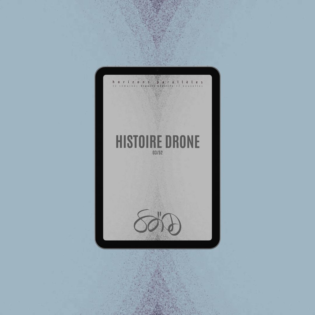 couveture de nouvelle du projet "Horizons parallèles Espaces négatifs" sur liseuse