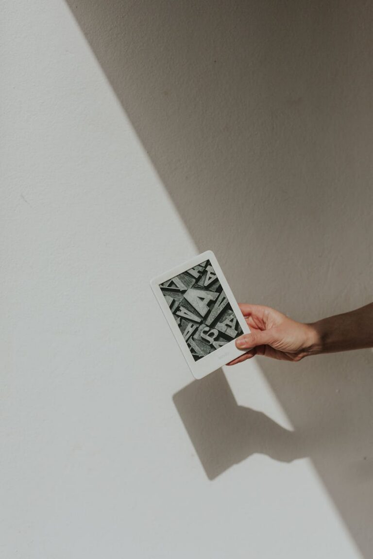 modern minimalist photo of a hand holding device
