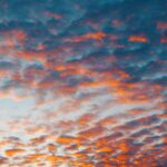 vibrant colorful clouds at sunset in brazil