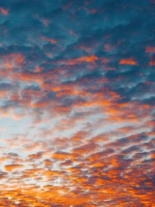 vibrant colorful clouds at sunset in brazil
