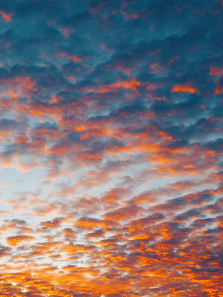 vibrant colorful clouds at sunset in brazil